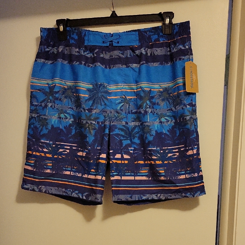 NWT: ThereAbouts Boys Board Shorts With Built In Boxer Briefs